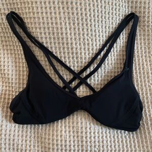 lululemon athletica Black Cross-Strap Swim Bra